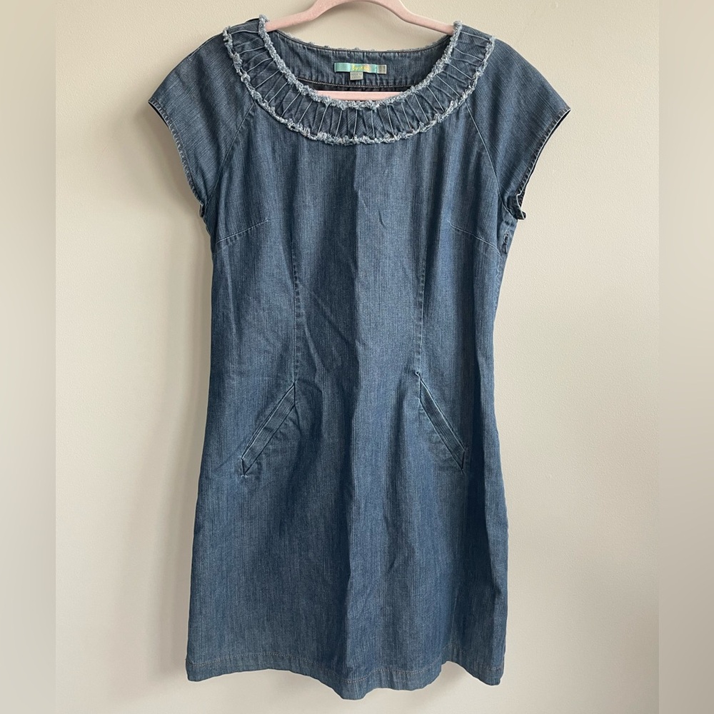 Boden Denim Blue Shift Mini Dress
